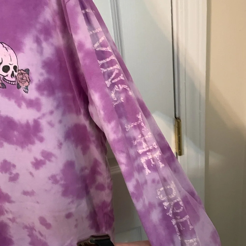 Urban National 2x purple tie dye long sleeve t-shirt - Picture 6 of 7